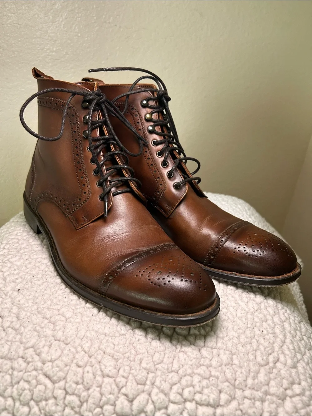 TAFT Noah Boots - Brown Leather, Size 9.5